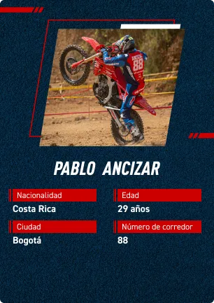 Card Pablo Ancizar reves